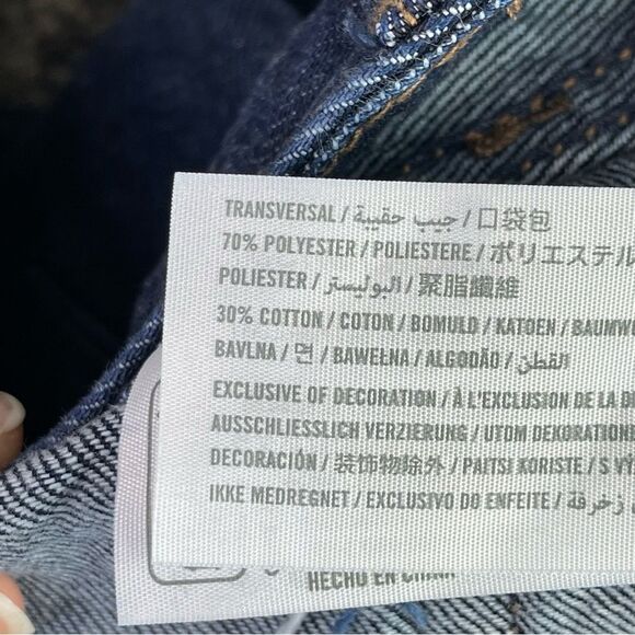 Abercrombie & Fitch Jeans Women's 30 Blue Straight Loose High Rise Dark Denim - Picture 7 of 12